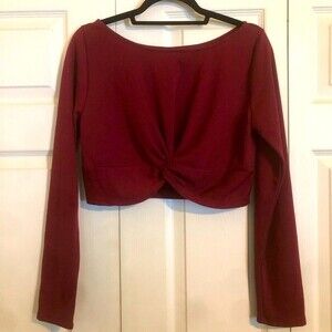 ALYA Francesca's NWT Large Raspberry Top Knot Crop Jewel Tone Soft Stretch